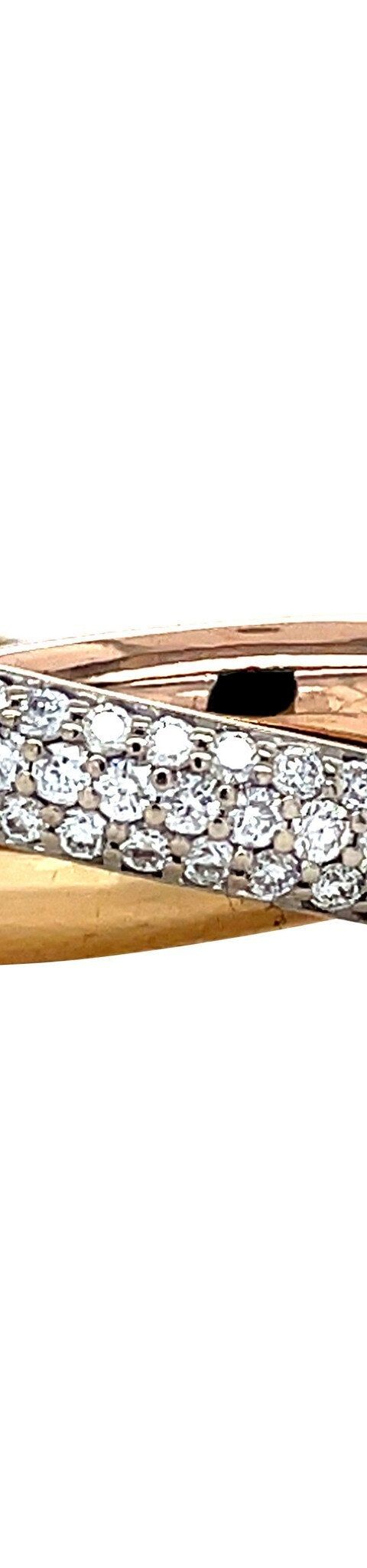 Vintage Cartier Trinity 18K Gold Ring with Diamond